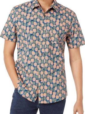 Men's Short-Sleeve Pineapple Print Shirt